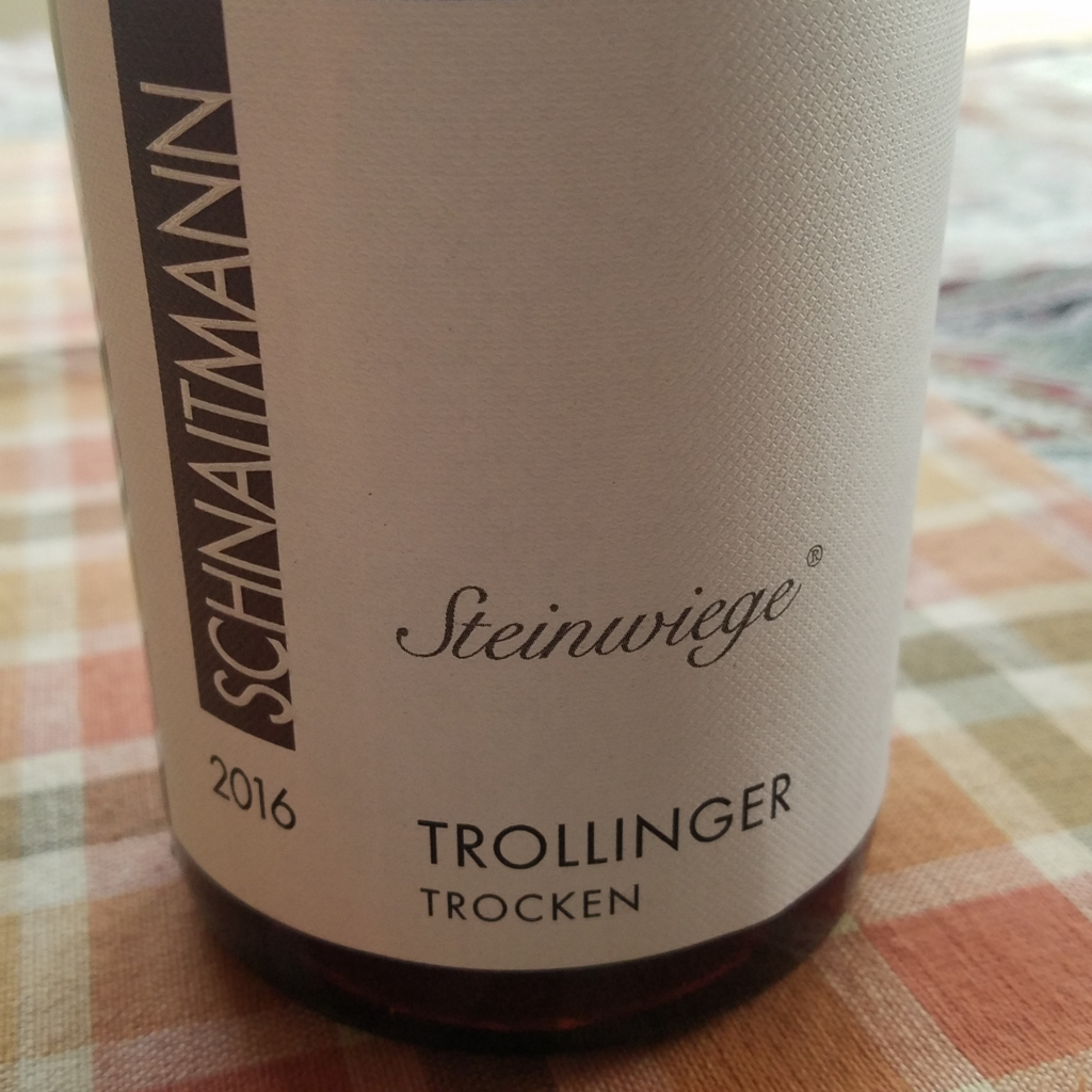 Schnaitmann 2016 Trollinger – Wines Under The Radar